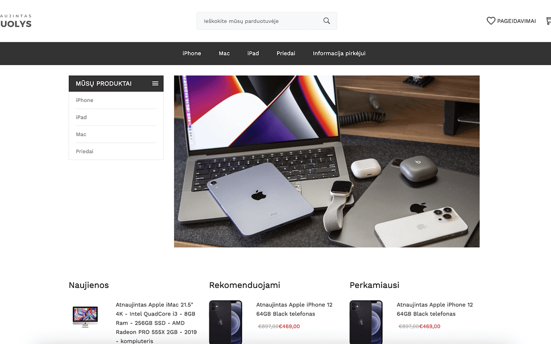 Startavo internetinė atnaujintos Apple įrangos parduotuvė – Atnaujintasobuolys.lt